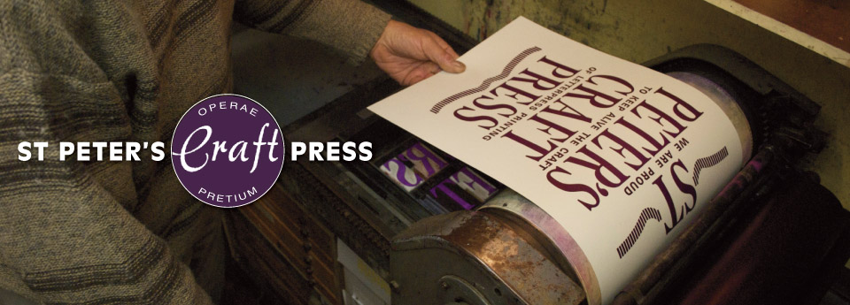 St Peter's Craft Press - Traditional Letterpress Printing